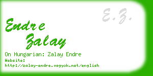 endre zalay business card